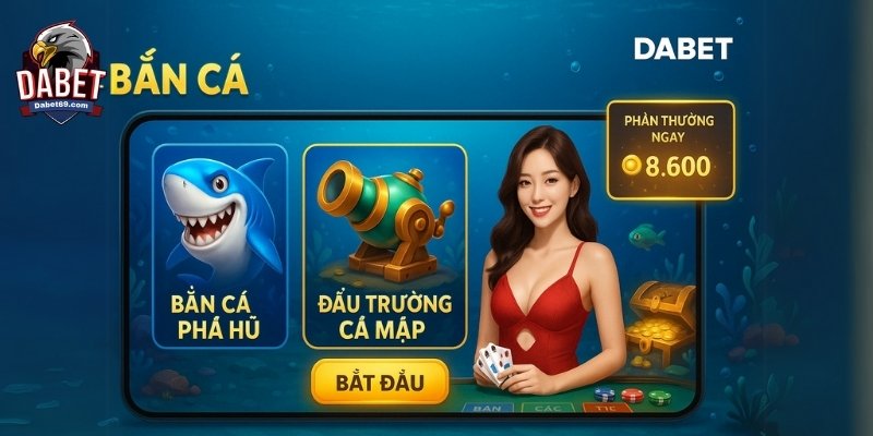 Khám phá giao diện đại dương 3D sống động trong chuyên mục Bắn cá tại Dabet