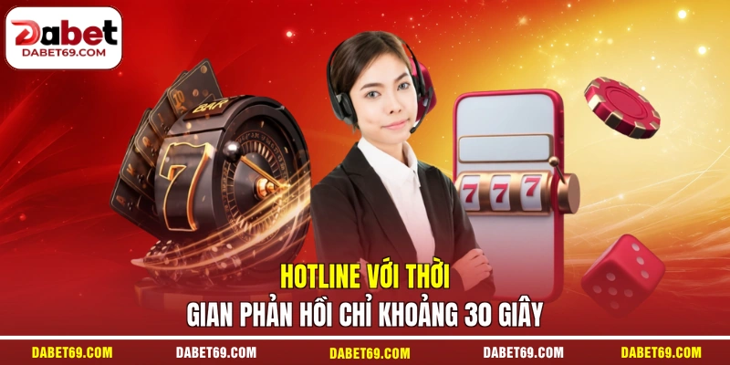 Hotline với thời gian phản hồi chỉ khoảng 30 giây