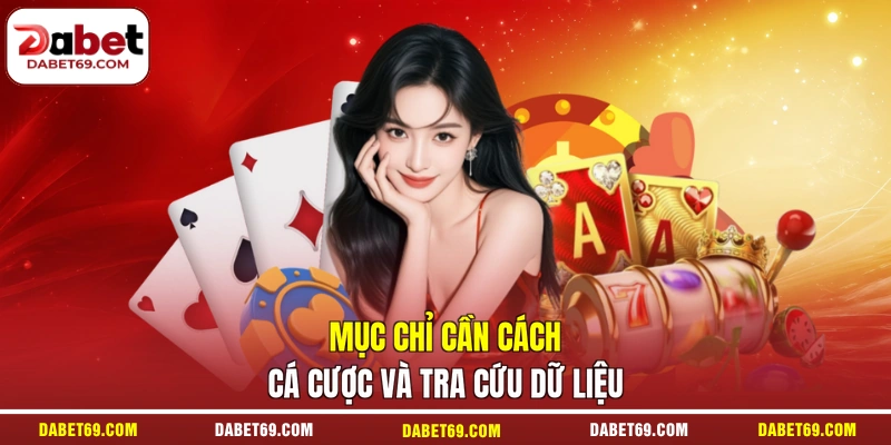 Mục chỉ cần cách cá cược và tra cứu dữ liệu